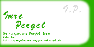 imre pergel business card